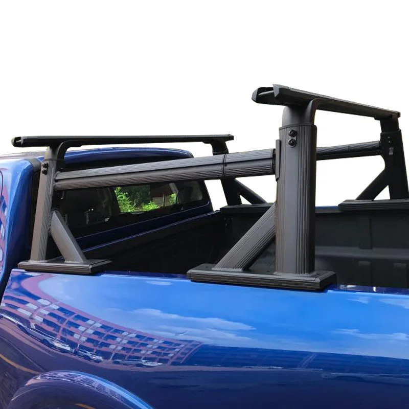 Cargo Rack Aluminum - 3002ヘビー4x4ユニバーサルピックアップトラックアルミ製トラック荷台ラダーラック調整可能ロールバー車ルーフラックカーゴラック