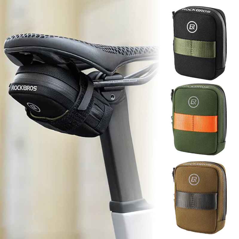 Saddle Bag Under Seat - ミニバイクサドルバッグポータブル自転車シート下テールバッグサイクリング修理ツール収納ポーチ MTB ロード折りたたみ自転車用
