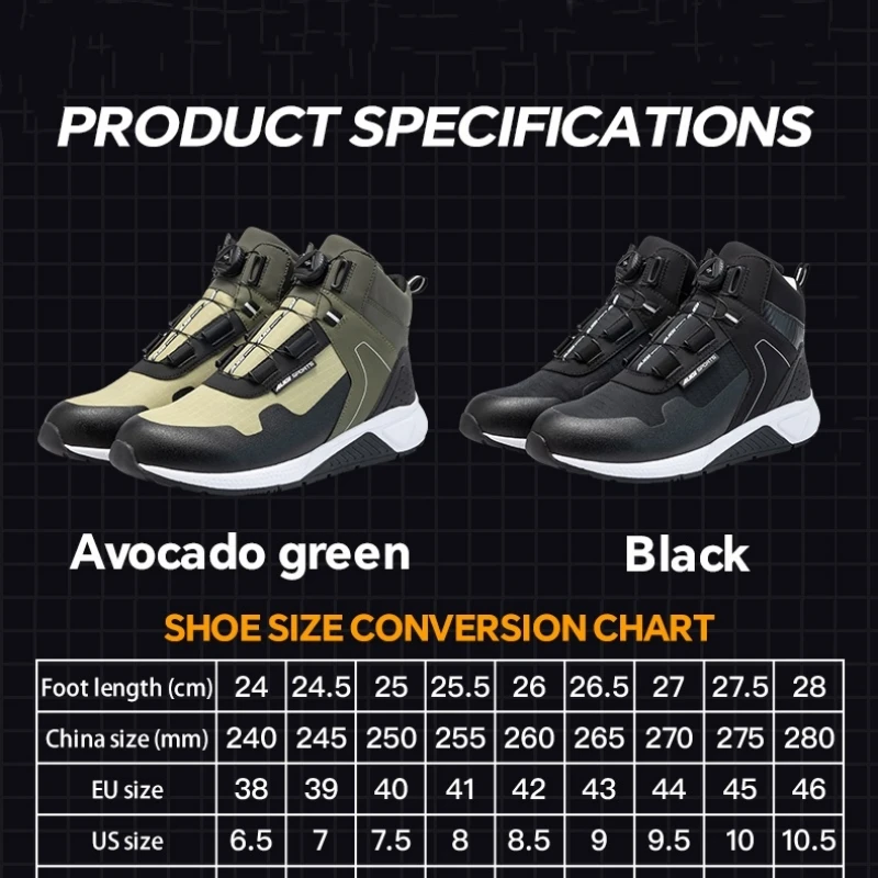 Cycling Commute Shoes - AUGI 快適なメンズモトクロスライディングブーツ男性用滑り止め耐摩耗性通気性都市通勤サイクリングオートバイシューズ