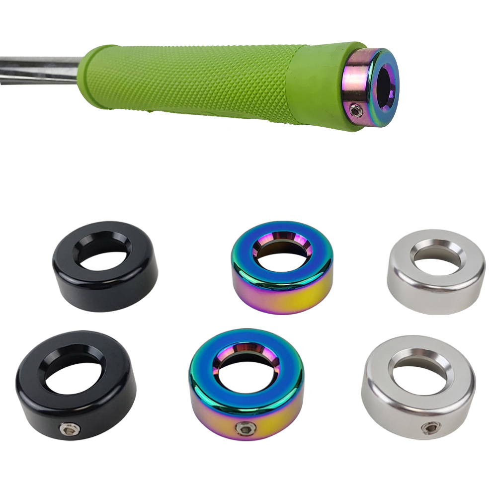 Bell Handlebar Ring - 自転車ハンドルバーエンドプラグスクーターハンドルバープラグアルミバーエンドロックリンググリップキャップスクーター部品自転車アクセサリー2個