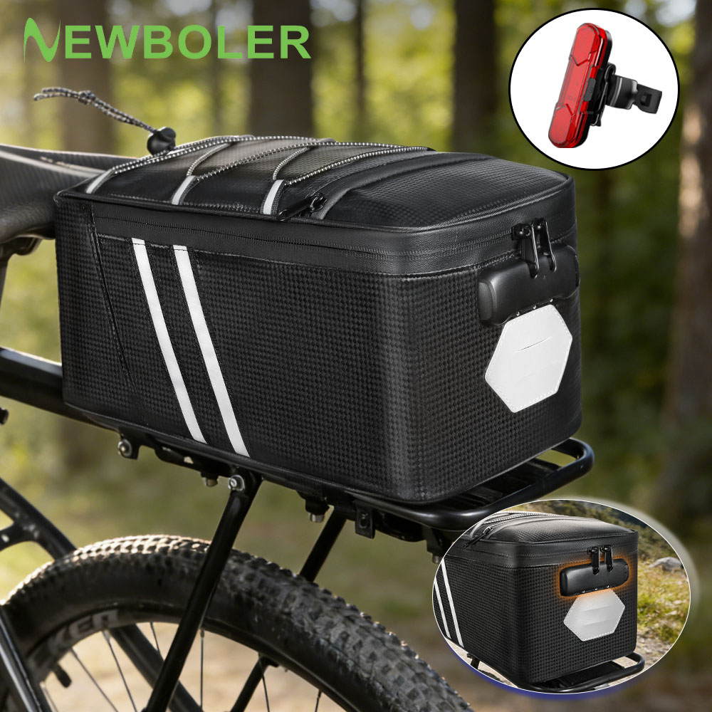 Panniers Waterproof Rear - パスワードロック自転車後部座席バッグ MTB バイクラックバッグ トランクパニア 大容量サイクリング防水トラベルバッグ ﻿
