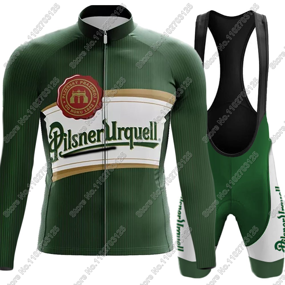 Cycling Commuter Trousers - 2025 ドリンクビールサイクリングジャージセット夏チェコ長袖服シャツロードパンツビブショーツバイクスーツ MTB マイヨ