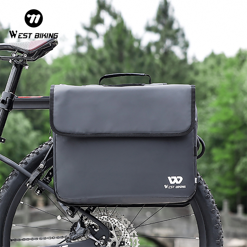 Panniers Waterproof Rear - WEST BIKING 36L 大容量バイクパニア 防水両面リアラックバッグ 反射ストリップ付き