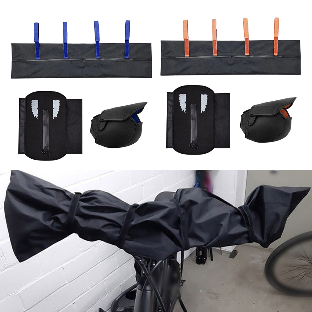 Waterproof Cycling Commute - 反射型電動自転車カバーセット モーターバッテリーハンドルバー用 防水防塵保護具 サイクリング通勤旅行用