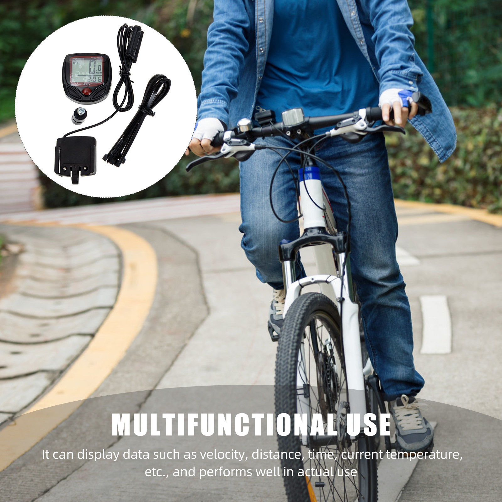 Cycling Commute Training - 1セット プロフェッショナルバイクスピードメーター 防水プラスチック製スピードメーター サイクリング、通勤、トレーニング、レース用ポータブルオドメーター