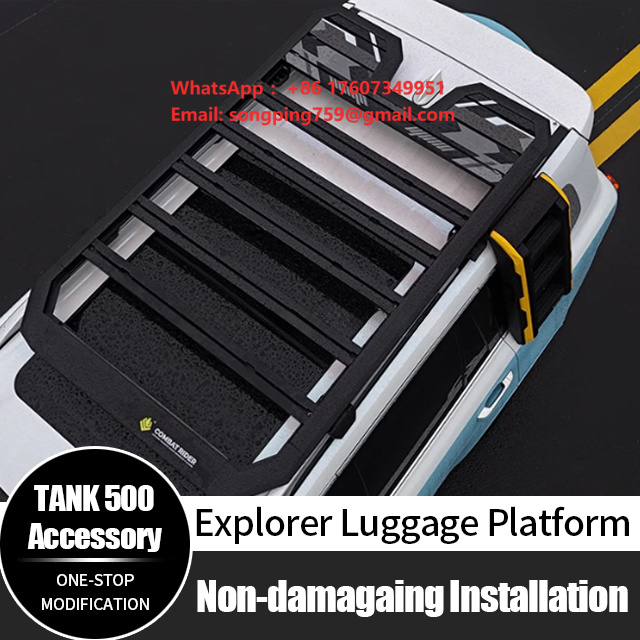 Cargo Rack Aluminum - GWM Tank 500用カーアクセサリーアルミプラットフォーム荷物運搬用ルーフラック