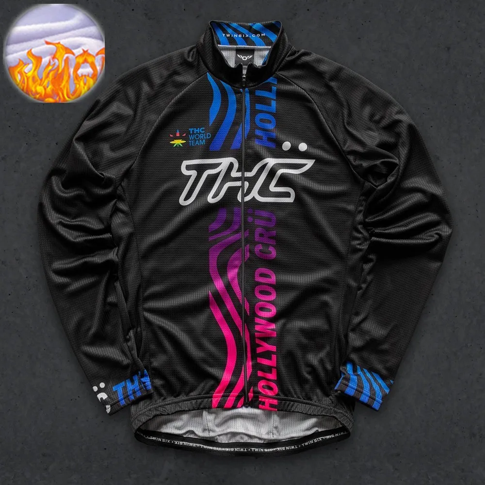 Cycling Commuter Jacket - 冬長袖サーマルフリースサイクリング服男性屋外乗馬 MTB Ropa Ciclismo レーシングバイク服プロチーム服