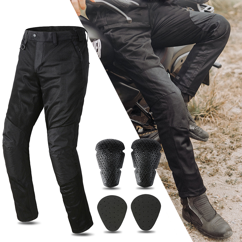 夏メッシュオートバイパンツ男性オフロードモトクロスレーシング - Cycling Commuter Trousers のレビューと価格