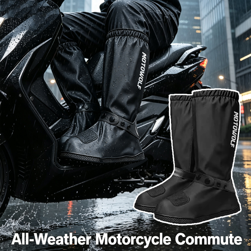 屋外通勤用チューブ型レインシューズカバー、再利用可能なバイク - Cycling Commute Shoes のレビューと価格