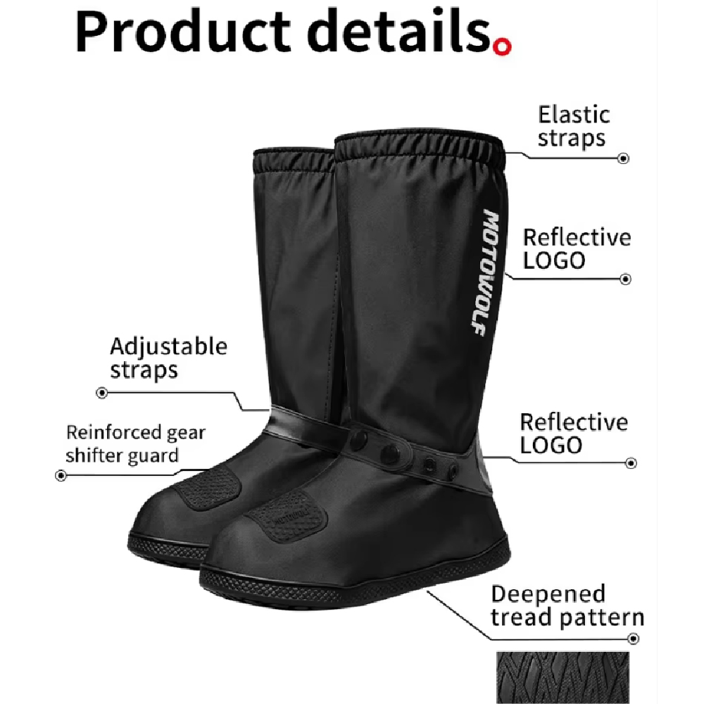 屋外通勤用チューブ型レインシューズカバー、再利用可能なバイク - Cycling Commute Shoes のレビューと価格