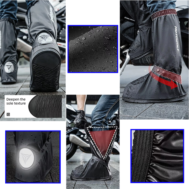 屋外通勤用チューブ型レインシューズカバー、再利用可能なバイク - Cycling Commute Shoes のレビューと価格