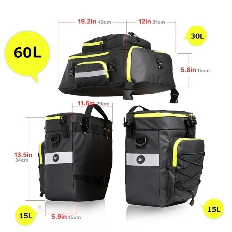 マウンテンバイク用防水トランクバッグ,リアラゲッジキャリア, - Panniers Waterproof Rear のレビューと価格