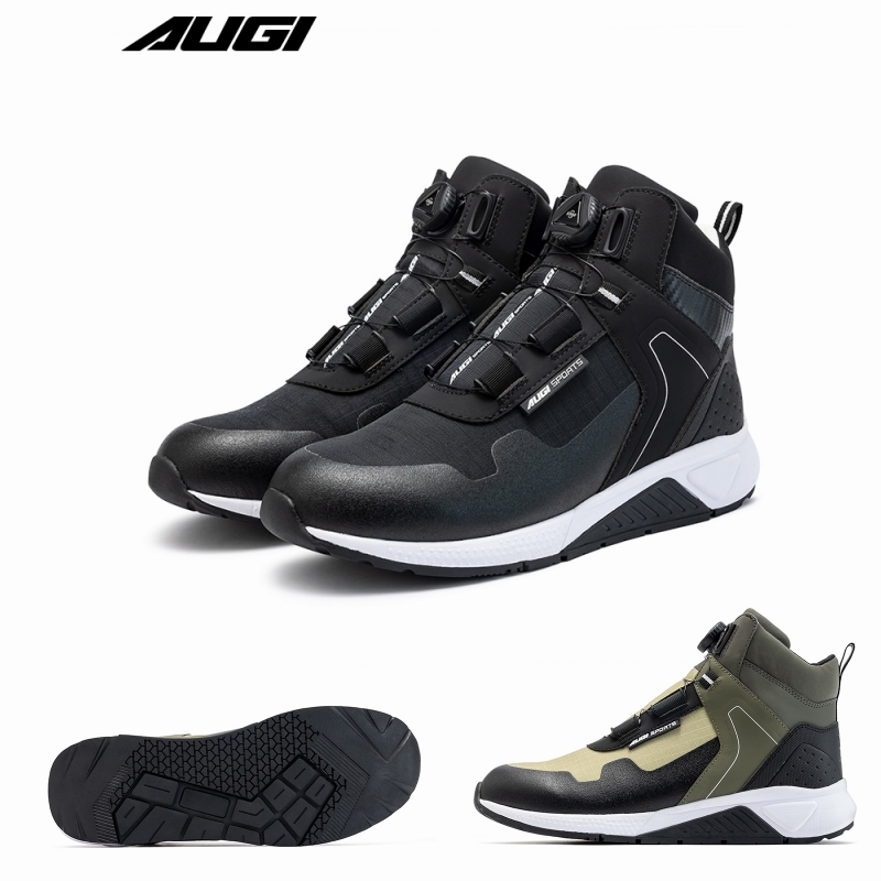 AUGI 快適なメンズモトクロスライディングブーツ男性用滑り - Cycling Commute Shoes のレビューと価格
