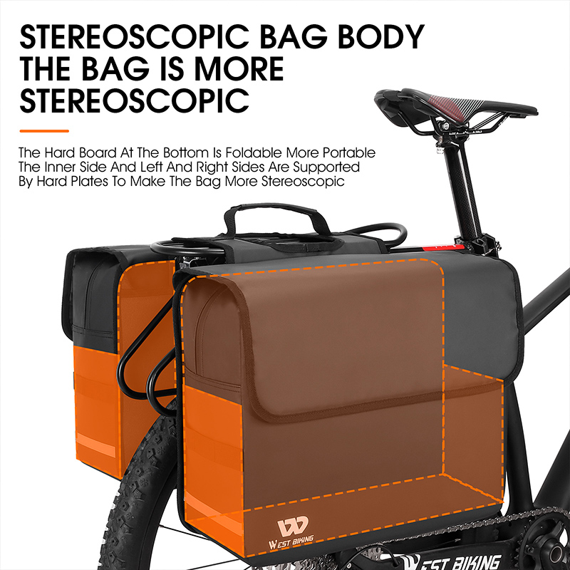 WEST BIKING 36L 大容量バイクパニア 防水両面 - Panniers Waterproof Rear のレビューと価格