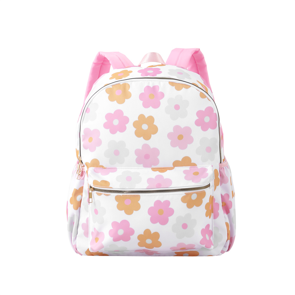 子供用の花柄ナイロンバックパック、チェッカーチェックの笑顔、 - Saddle Bag Under Seat のレビューと価格