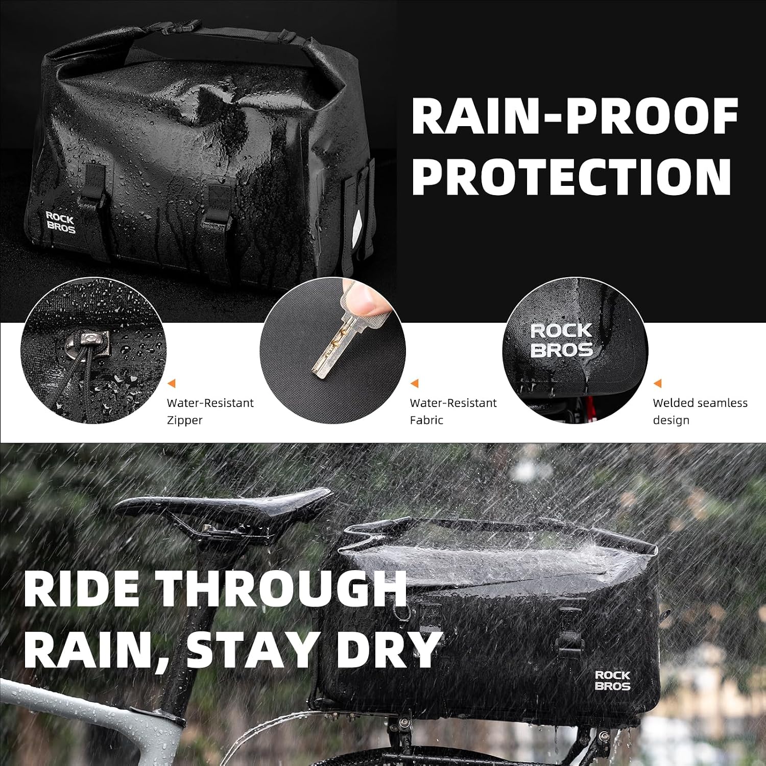 自転車棚バッグ拡張可能な 16L 大容量防水後部座席パニアバ - Panniers Waterproof Rear のレビューと価格