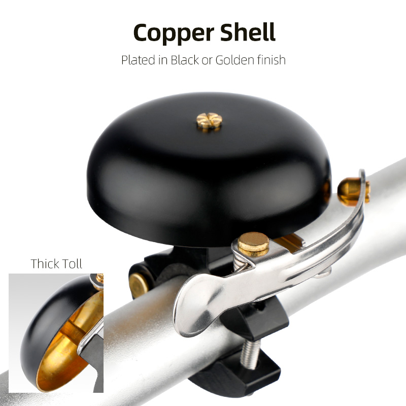 Deemount-真ちゅう製ベル,クラシック,サイクルハンド - Bell Handlebar Ring のレビューと価格