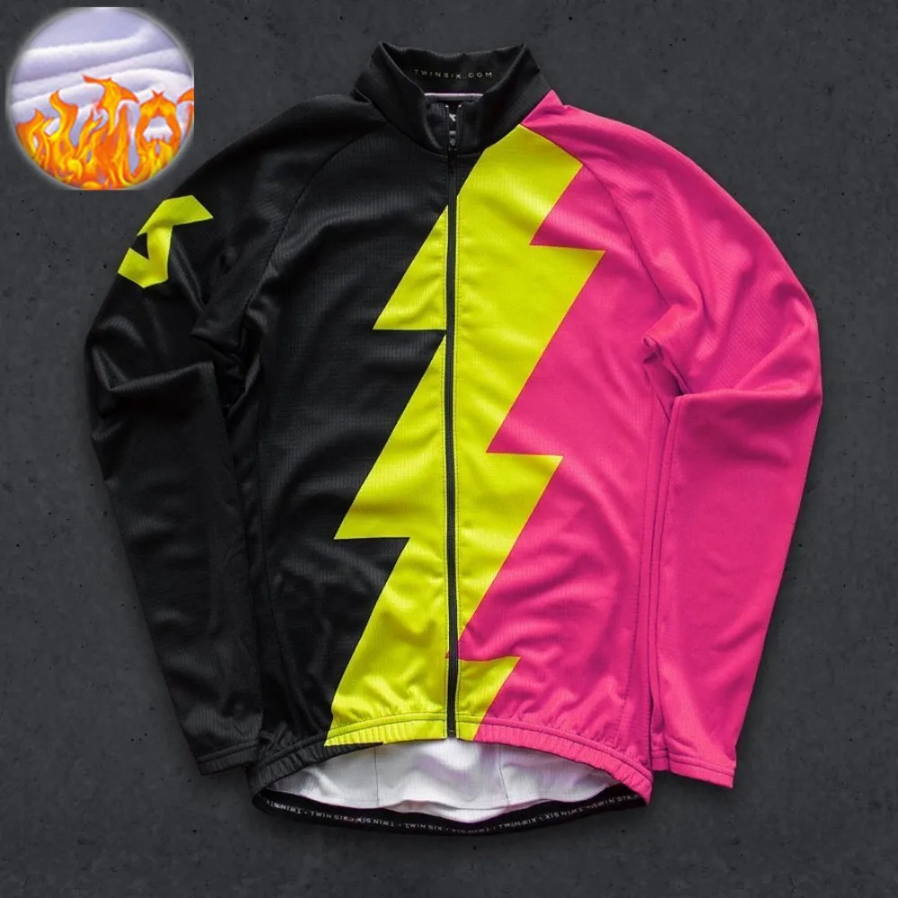冬長袖サーマルフリースサイクリング服男性屋外乗馬 MTB R - Cycling Commuter Jacket のレビューと価格